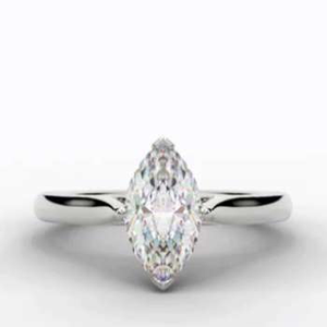 Gironde Four Prong Marquise Cut Diamond Ring - Pobjoy Diamonds - Pobjoy Diamonds