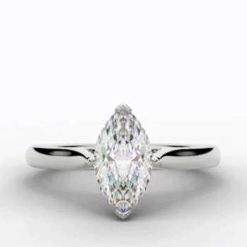 Gironde Four Prong Marquise Cut Diamond Ring - Pobjoy Diamonds - Pobjoy Diamonds