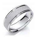 950 Palladium Matt & Polished Wedding Band - His Or Hers - Pobjoy Diamonds
