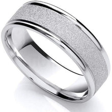 Load image into Gallery viewer, Platinum Matt &amp; Polished Ladies Wedding Band- His Or Hers - Pobjoy Diamonds