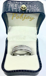 Platinum Matt & Polished Wedding Band- His Or Hers - Pobjoy Diamonds