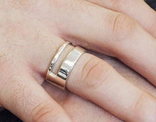Load image into Gallery viewer, Men&#39;s Handmade Silver Duo Ring - Pobjoy Diamonds
