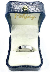 950 Platinum Gents Flat Court & 0.33 CTW Diamond Ring G/Si - Pobjoy Diamonds