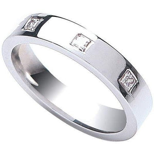 950 Platinum Gents Flat Court & 0.33 CTW Diamond Ring G/Si - Pobjoy Diamonds