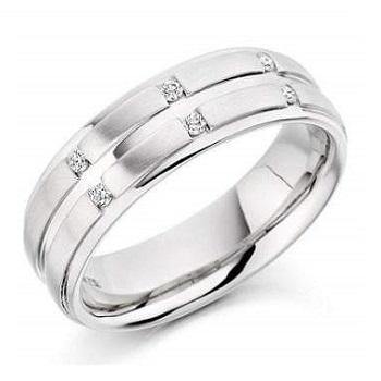 18K White Gold Gents 0.09 CTW Diamond Ring G/Si - Pobjoy Diamonds