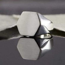 Load image into Gallery viewer, Handmade Mens Handmade Mens Sterling Silver Hexagonal Ring