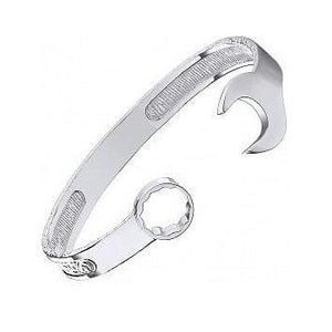 Sterling Silver Mens Spanner Bangle - Pobjoy Diamonds