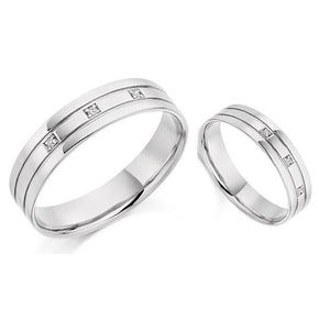 Twin 950 Platinum Mens Wedding/Civil Partnership Band SPECIAL OFFER - Pobjoy Diamonds