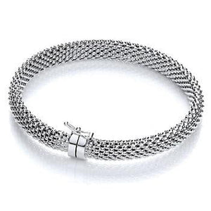 Sterling Silver Mens Mesh Bracelet - Pobjoy Diamonds
