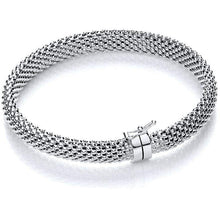 Load image into Gallery viewer, Sterling Silver Mens Mesh Bracelet - Pobjoy Diamonds