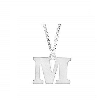 Sterling Silver Initial Pendants & Neck Chain - His or Hers - Pobjoy Diamonds