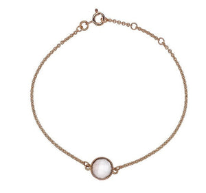 9K Rose Gold & Moonstone Adjustable Ladies Bracelet - Pobjoy Diamonds