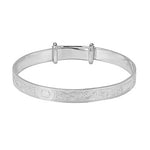 New Born Sterling SIlver Patterned Bangle-Pobjoy Diamonds