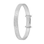 New Born Sterling SIlver Patterned Bangle-Pobjoy Diamonds