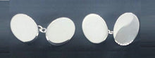 Load image into Gallery viewer, Sterling Silver Oval Double Chain Link Cufflinks - Pobjoy Diamonds
