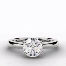 Load image into Gallery viewer, Oakley Four Prong Round Brilliant Cut - Pobjoy Diamonds