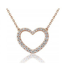 Load image into Gallery viewer, 18K Rose Gold Diamond Heart Silhouette Necklace &amp; Pendant 0.60 CTW-Pobjoy Diamonds