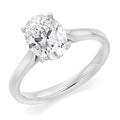 18K White Gold 1.02 Carat Oval Solitaire Diamond Engagement Ring E/VS1 - Amalfi - Pobjoy Diamonds