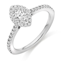 Load image into Gallery viewer, Pobjoy Marquise Cut 0.60 CTW Diamond Halo Ring
