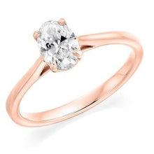 Load image into Gallery viewer, 0.70 Carat Oval Solitaire Diamond Engagement Ring F/VS1- Pobjoy Diamonds