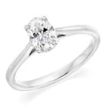 950 Platinum 0.70 Carat Oval Solitaire Diamond Engagement Ring E/Si1 - Amalfi - Pobjoy Diamonds