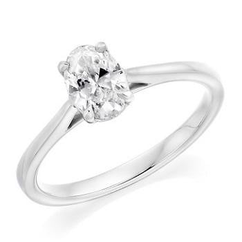 Oval Cut Lab Grown Diamond Ring F/VVS1 - Pobjoy Diamonds