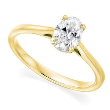 Load image into Gallery viewer, 18K Yellow Gold 0.70 Carat Oval Solitaire Diamond Engagement Ring G/VS2 - Amalfi - Pobjoy Diamonds