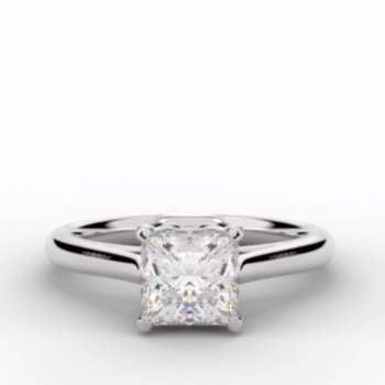 Nivaria Four Prong Princess Cut Diamond Ring 0.30 To 1.00 Carat - Pobjoy Diamonds