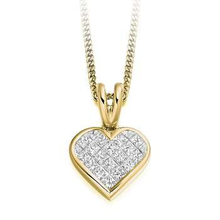 Load image into Gallery viewer, 18K Yellow Gold Heart Diamond Necklace 1.10 Carat - Pobjoy Diamonds