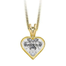 Load image into Gallery viewer, 18K Gold 1.00 Carat Lab Diamond Heart Pendant Necklace