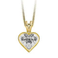 18K Gold 1.00 Carat Lab Diamond Heart Pendant Necklace