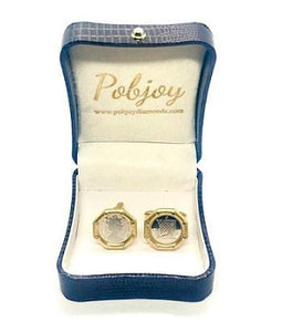 Platinum & 18K gold Coin Style Cufflinks By Pobjoy