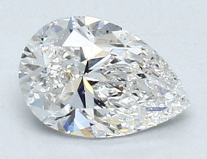 950 Platinum 0.50 Carat Pear Cut Diamond Ring G/Si1 - Pobjoy Diamonds