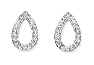 Gold 0.15 Carat Diamond Teardrop Earrings-Pobjoy Diamonds By Pobjoy, Surrey