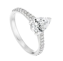 Load image into Gallery viewer, Pear Shape Lab Diamond &amp; Shoulder Ring 1.25 Carat