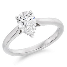 Load image into Gallery viewer, Pear Cut Solitaire Lab Grown Diamond Ring 1.00 Carat E/VS1 - Pobjoy Diamonds