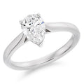 Pear Cut Solitaire Lab Grown Diamond Ring 1.00 Carat E/VS1 - Pobjoy Diamonds