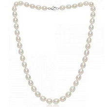 Load image into Gallery viewer, Freshwater Oval White Baroque Pearl Ladies Necklace - Pobjoy Diamonds
