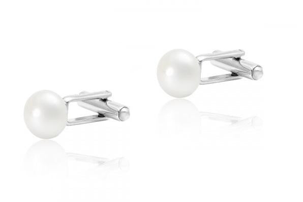 Sterling Silver & Freshwater Pearl Cufflinks - Pobjoy Diamonds