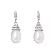 Load image into Gallery viewer, Freshwater Cultured Pear Pearl Drop Earrings - Pobjoy Diamonds
