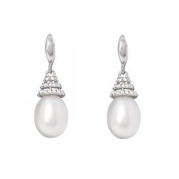 Freshwater Cultured Pear Pearl Drop Earrings - Pobjoy Diamonds