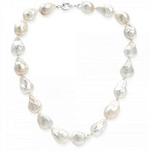 Load image into Gallery viewer, Fireball Freshwater Cultured Silver White Pearl Necklace - Pobjoy Diamonds