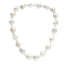 Load image into Gallery viewer, Fireball Freshwater Cultured Silver White Pearl Necklace &amp; Earrings Set - Pobjoy Diamonds