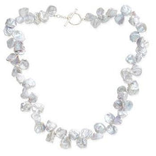 Load image into Gallery viewer, Keshi Silver Grey Large Cultured Pearl Ladies Necklace - Pobjoy Diamonds
