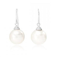 Load image into Gallery viewer, Large Freshwater Cultured White Pearl Drop Earrings - Pobjoy Diamonds
