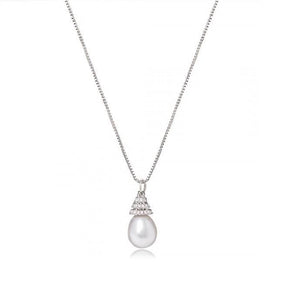 Freshwater Cultured Pear Pearl Drop Pendant Necklace - Pobjoy Diamonds