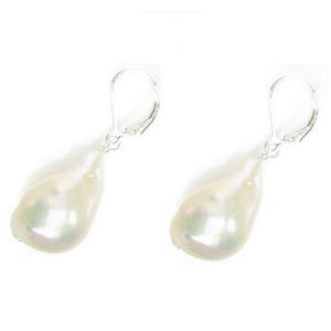 Fireball Freshwater Cultured Silver White Pearl Earrings - Pobjoy Diamonds