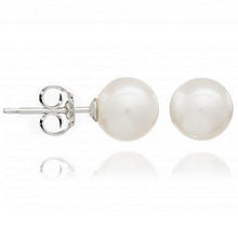 Load image into Gallery viewer, Freshwater Cultured White, Pink Or Black Round Pearl Stud Earrings - Pobjoy Diamonds