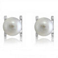 Freshwater Cultured Pearl Claw Set Stud Earrings - Pobjoy Diamonds