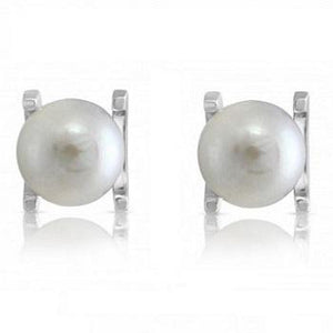 Freshwater Cultured Grey Pearl Claw Set Stud Earrings - Pobjoy Diamonds